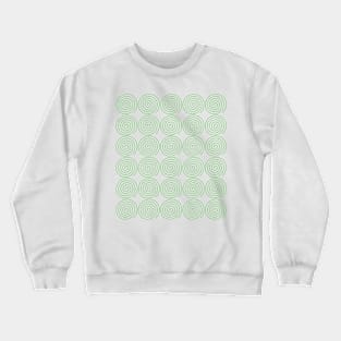 Geometric light green spirals - relaxing pattern Crewneck Sweatshirt